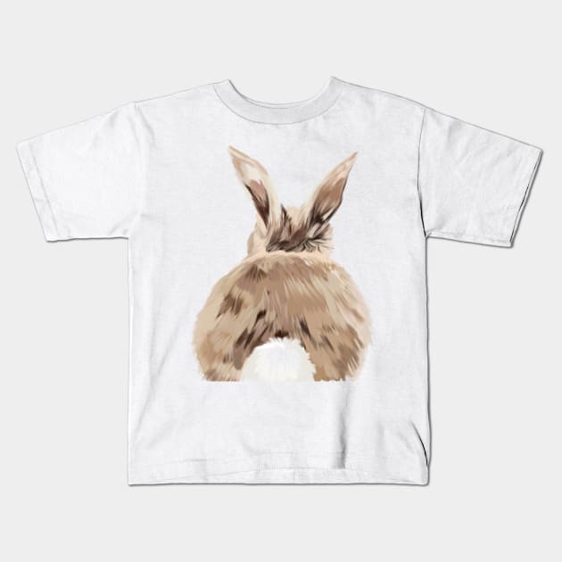 Funny rabbit Kids T-Shirt by MullievaArt